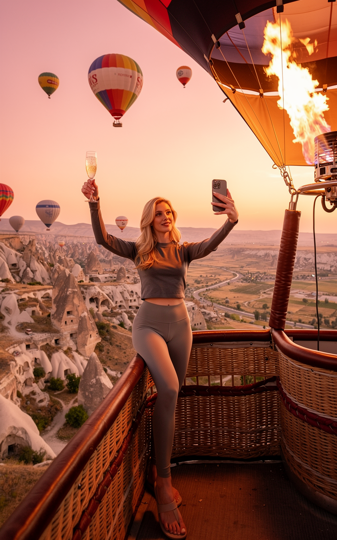 Cappadocia Balloon Selfie - After