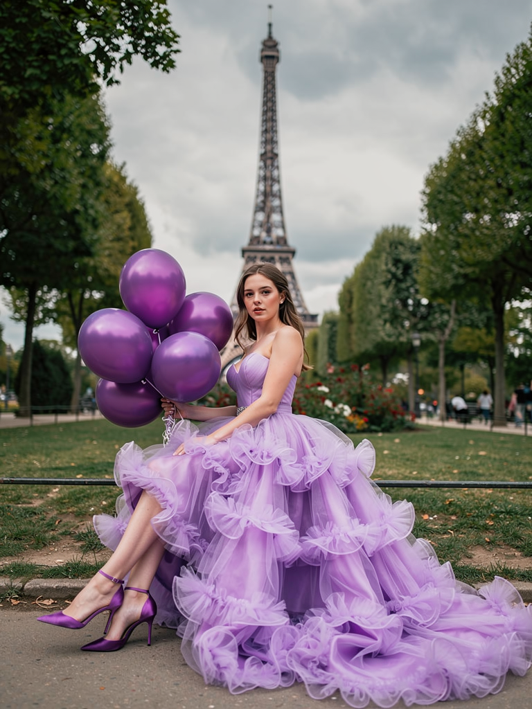 Voluminous Lavender Purple Tul - Po