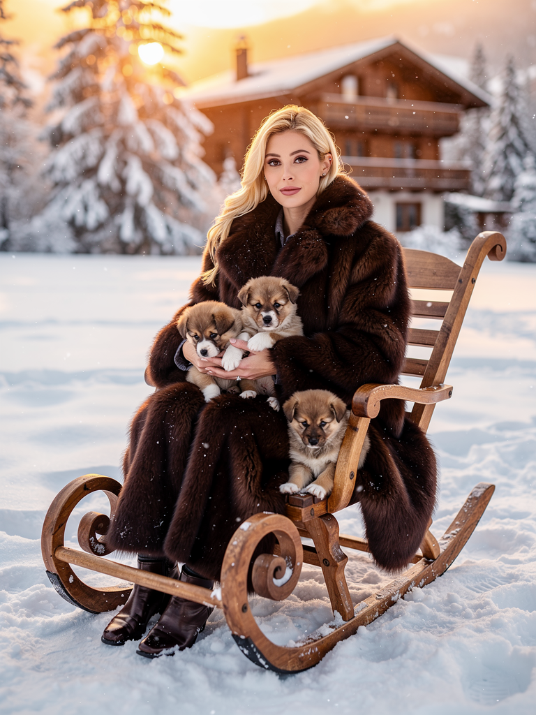 Winter Puppy Cuddles - After